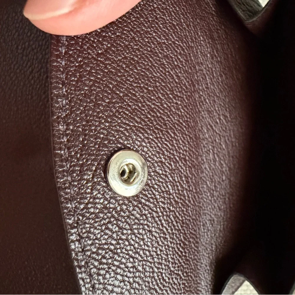 HERMES Chevre Mysore Mini Bearn Wallet Rouge H - Picture 5 of 10